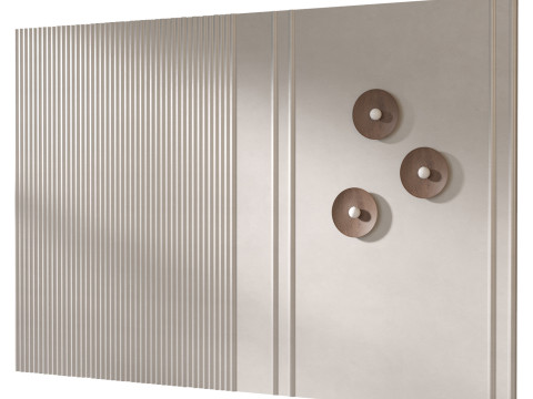 Headboard 3d Wall Panel 06 Modello 3D