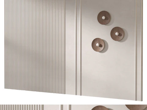 Headboard 3d Wall Panel 06 3D Model