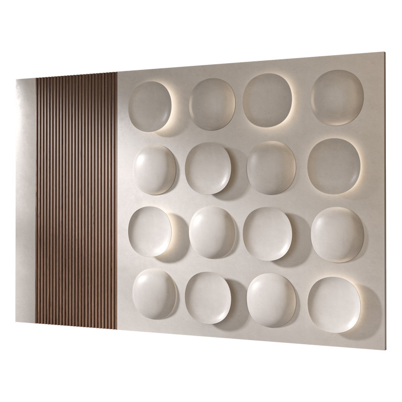 Headboard 3d Wall Panel 08 3D Model .c4d .max .obj .3ds .fbx .stl .blend 