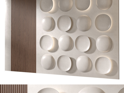 Headboard 3d Wall Panel 08 3D Model