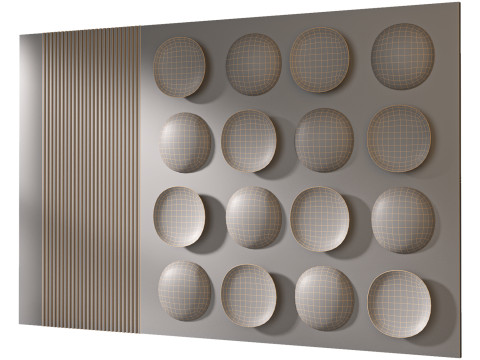 Headboard 3d Wall Panel 08 3D Model