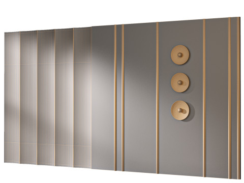 Headboard 3d Wall Panel 09 Modelo 3D