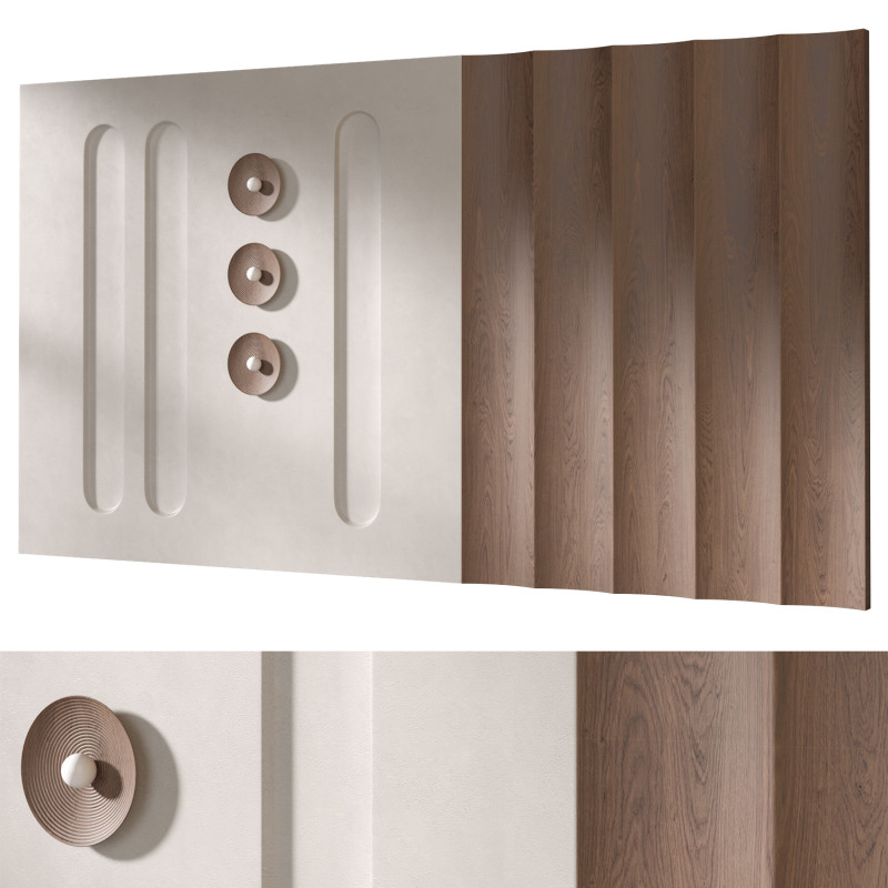 Headboard 3d Wall Panel 12 3D Модель .c4d .max .obj .3ds .fbx .stl .blend 