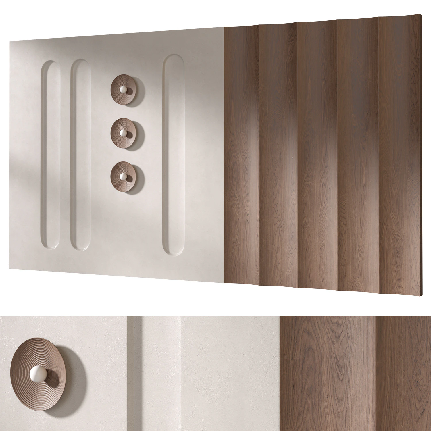 Headboard 3d Wall Panel 12 3D Model .c4d .max .obj .3ds .fbx .stl .blend 