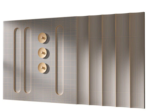 Headboard 3d Wall Panel 12 3D Model