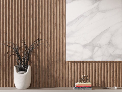 TV wall set 01 Modello 3D