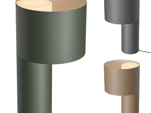 Lampada da tavolo Tangent in tubi d'acciaio di Frederick Modello 3D