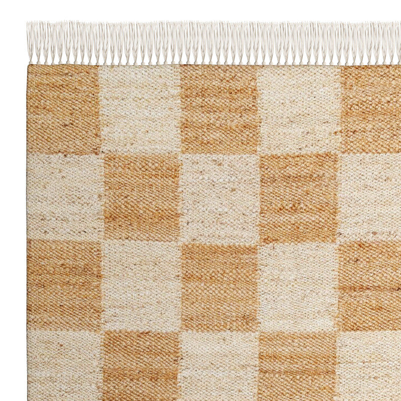 IvoryRiley Natural and Bleached Checkered Jute Rug Briaded Jute Handloom Rugs 3D Модель .c4d .max .obj .3ds .fbx .stl .blend 