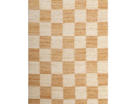 IvoryRiley Natural and Bleached Checkered Jute Rug Briaded Jute Handloom Rugs 3D Модель