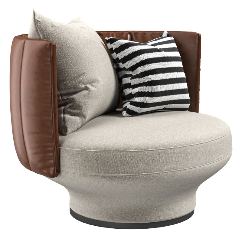 PARADISE BIRD Swivel armchair By Wittmann 3D 모델 .c4d .max .obj .3ds .fbx .stl .blend 