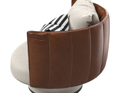 PARADISE BIRD Swivel armchair By Wittmann 3D 모델