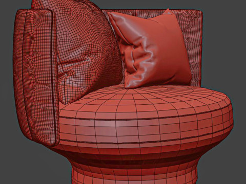 PARADISE BIRD Swivel armchair By Wittmann 3D 모델