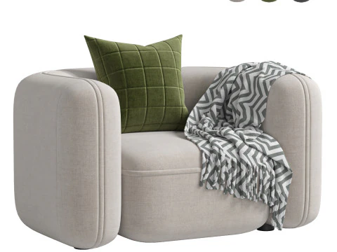 Armchair ROYALTY 20 by Luzaro 3D Model