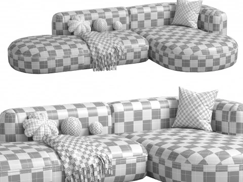 Sofa ROYALTY 20 by Luzaro Configuration 1 3D Model