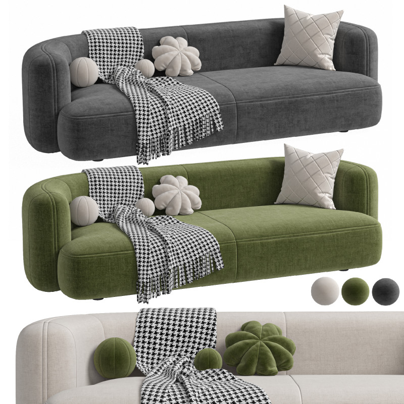 Sofa ROYALTY 20 by Luzaro Configuration 2 3D Model .c4d .max .obj .3ds .fbx .stl .blend 