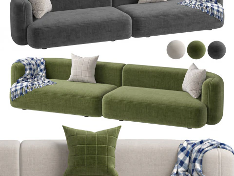 Sofá ROYALTY 20 by Luzaro Configuração 3 Modelo 3D