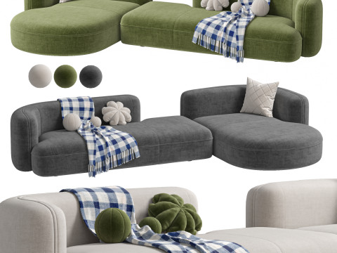 Sofa ROYALTY 20 by Luzaro Configuration 4 Modelo 3D