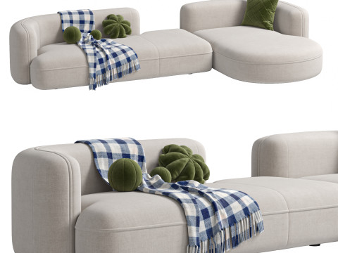 Sofa ROYALTY 20 by Luzaro Configuration 4 Model 3D
