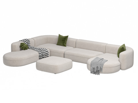 Sofa ROYALTY 20 by Luzaro Configuration 5 3D Model