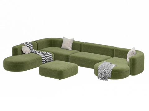 Sofa ROYALTY 20 by Luzaro Configuration 5 3D Model