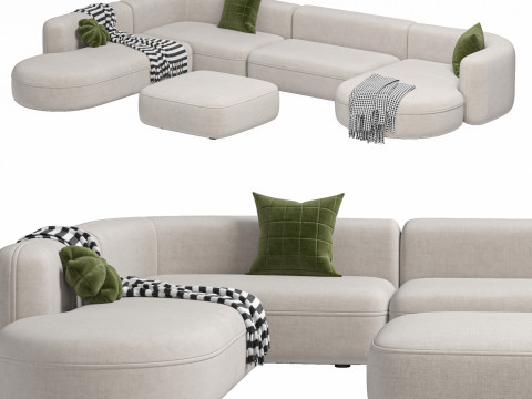 Sofa ROYALTY 20 by Luzaro Configuration 5 3D Model