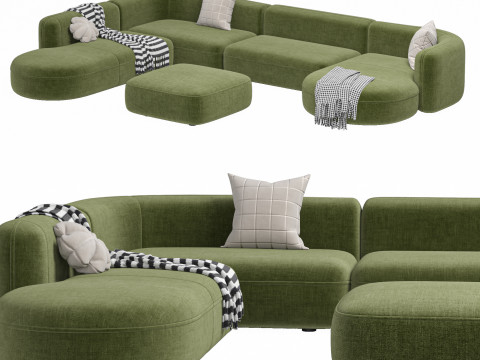 Sofa ROYALTY 20 by Luzaro Configuration 5 3D Model