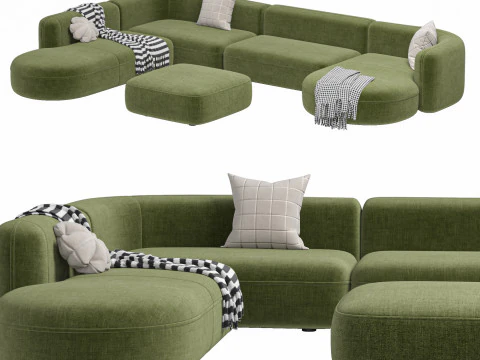 Sofa ROYALTY 20 by Luzaro Configuration 5 3D Model