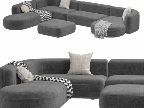 Sofa ROYALTY 20 by Luzaro Configuration 5 3D Model
