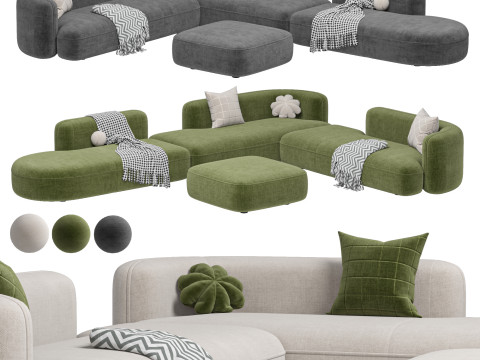 Sofa ROYALTY 20 by Luzaro Configuration 6 3D Модель