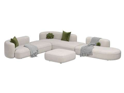Sofa ROYALTY 20 by Luzaro Configuration 6 Modèle 3D