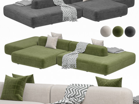 Sofa ROYALTY 20 by Luzaro Configuration 7 3D-Modell