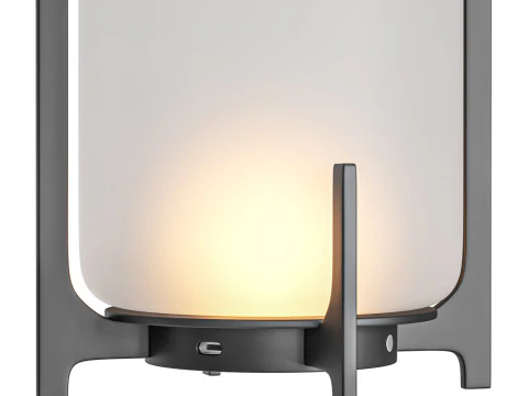 Black Twilight Lantern Table Lamp 3D Model