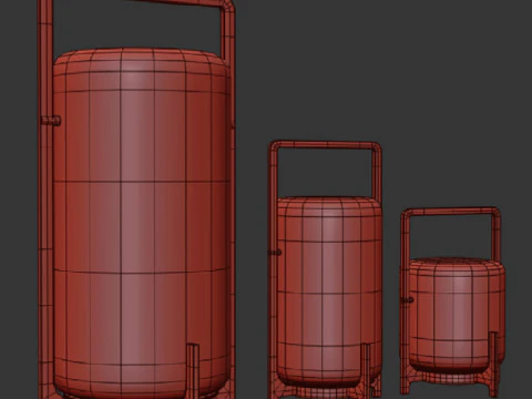 Black Twilight Lantern Table Lamp 3D Model