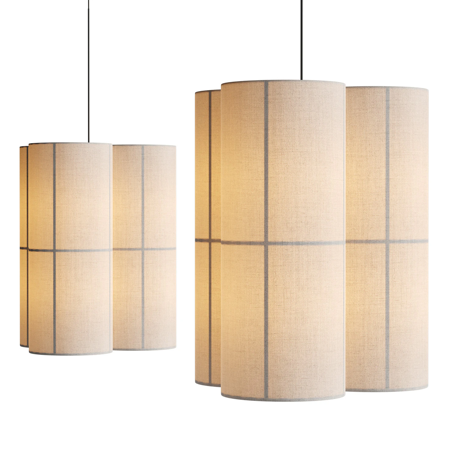 HASHIRA PENDANT LAMP CLUSTER 3D Model .c4d .max .obj .3ds .fbx .stl .blend