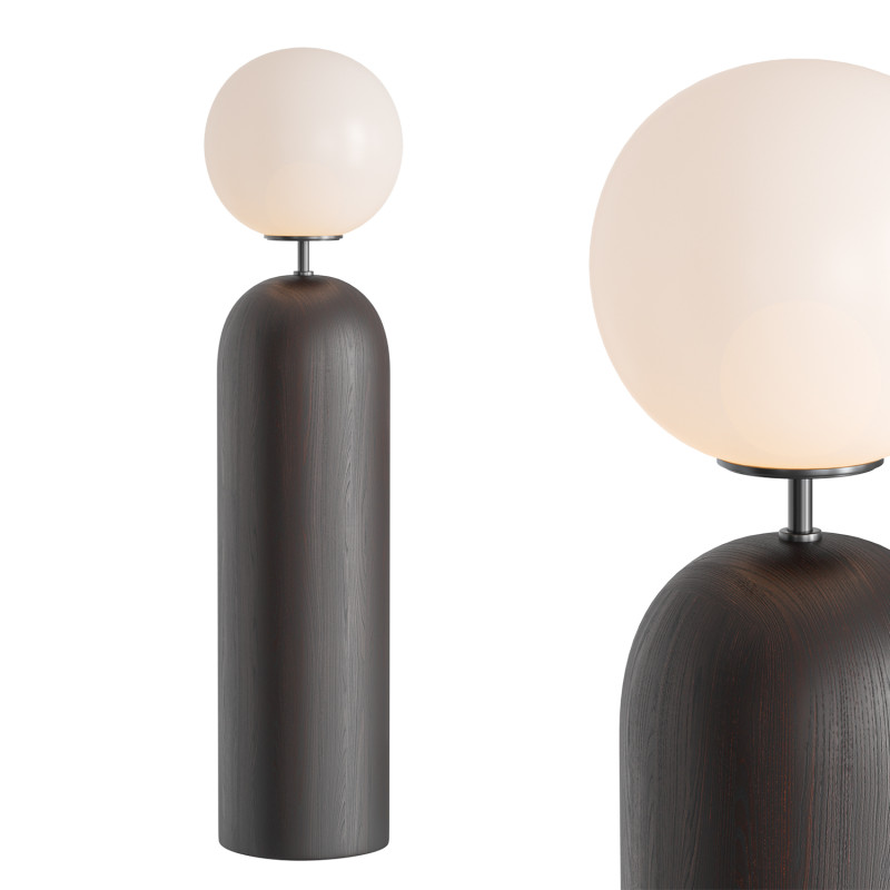 Ori Globe Table Lamp With Black Wood Base 3D 模型 .c4d .max .obj .3ds .fbx .stl .blend 