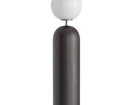 Ori Globe Table Lamp With Black Wood Base 3D 模型