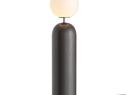 Ori Globe Floor Lamp With Black Wood Base Modello 3D