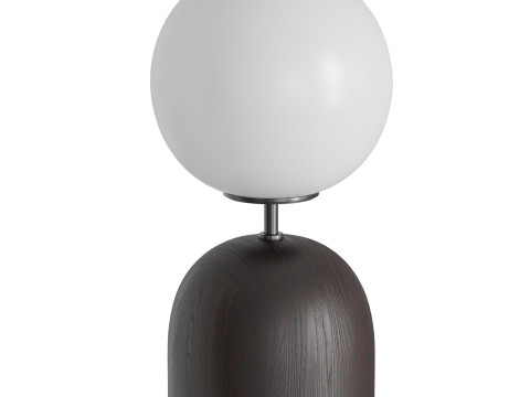 Ori Globe Floor Lamp With Black Wood Base Modello 3D