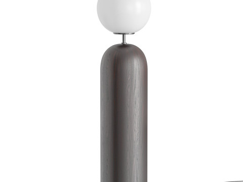 Ori Globe Floor Lamp With Black Wood Base Modello 3D
