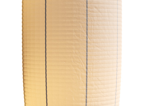 Silver-gray metal round base white paper floor lamp 3D-Modell