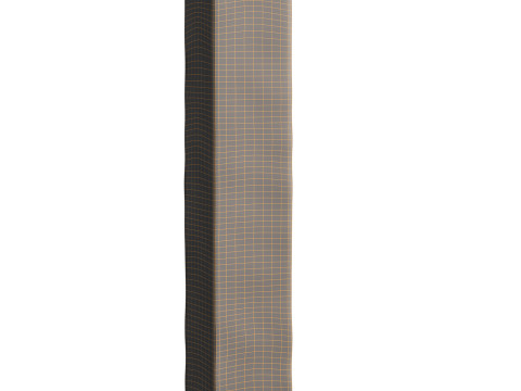 Bamboo printed white paper floor lamp 3D 모델