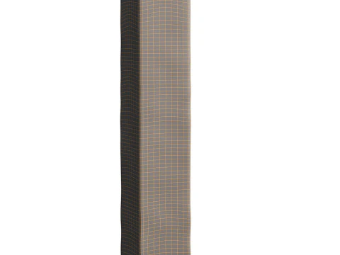 Bamboo printed white paper floor lamp 3D Model