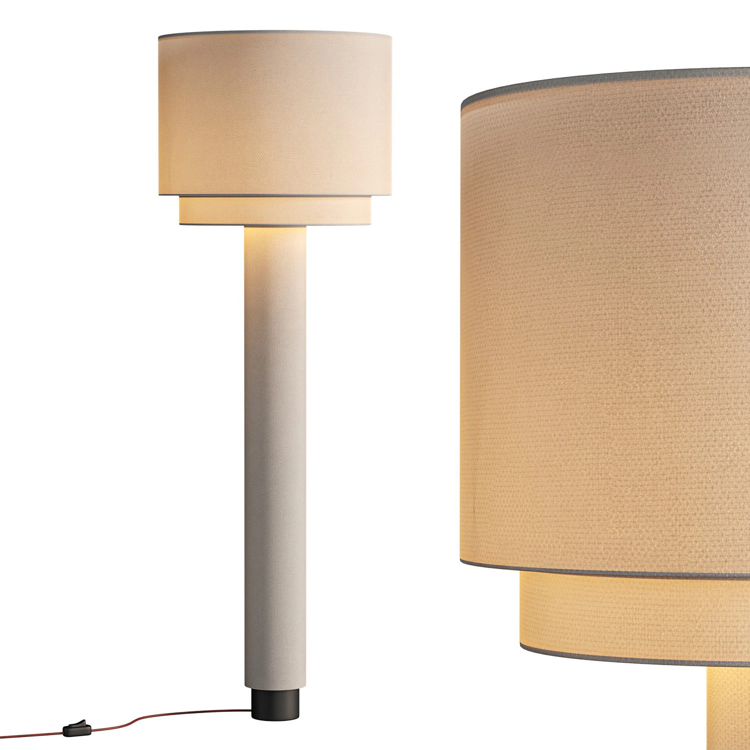 Kolumno Floor Lamp 3D Model .c4d .max .obj .3ds .fbx .stl .blend 