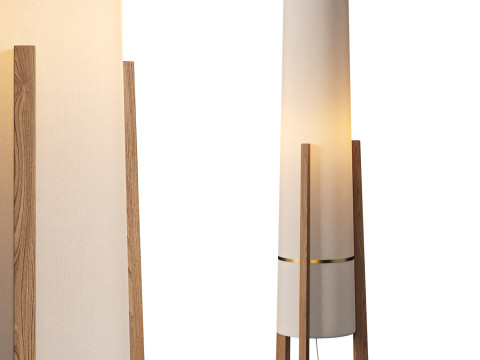 Brass Archer Floor Lamp Model 3D