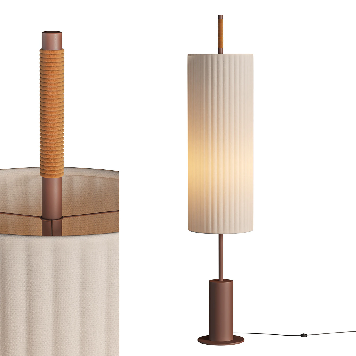 Dorica Floor Lamp 3D Model .c4d .max .obj .3ds .fbx .stl .blend