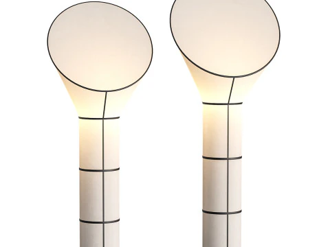 Cylinder Horn Floor Lamp 3D Model