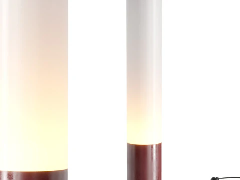 Lampada da tavolo in alluminio anodizzato vetro opalino Modello 3D