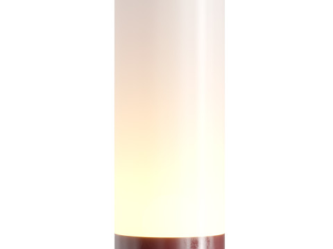 Alluminio anodizzato vetro opalino table lamp 3D Model