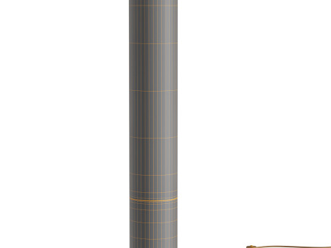Alluminio anodizzato vetro opalino table lamp 3D Model