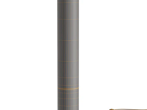 Alluminio anodizzato vetro opalino table lamp 3D Model